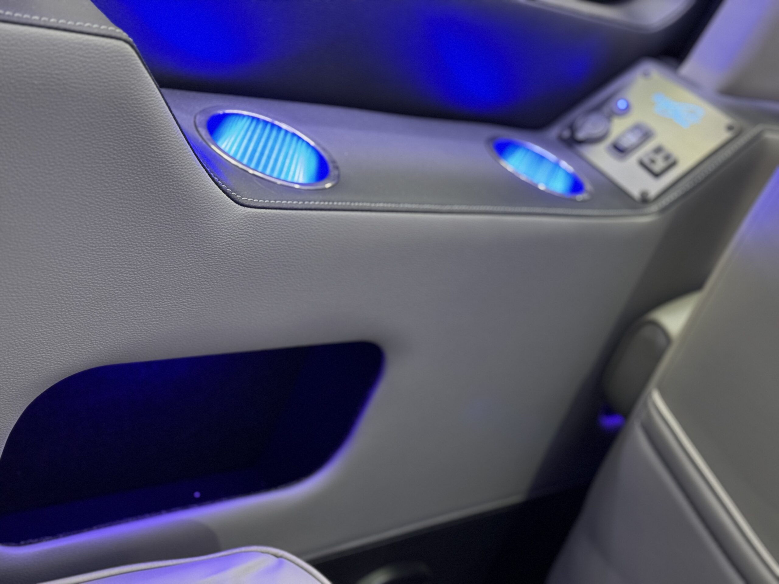 Ram Promaster Side Passenger Storage with LED lights