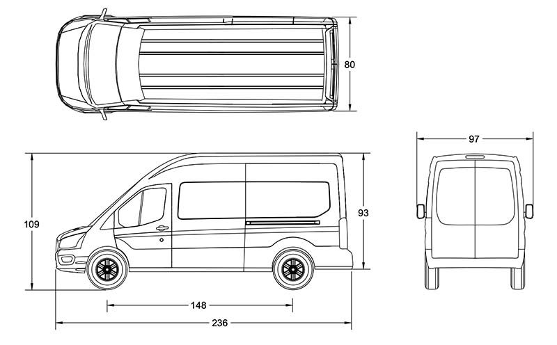 Ford Transit 148 High Roof Dimensions
