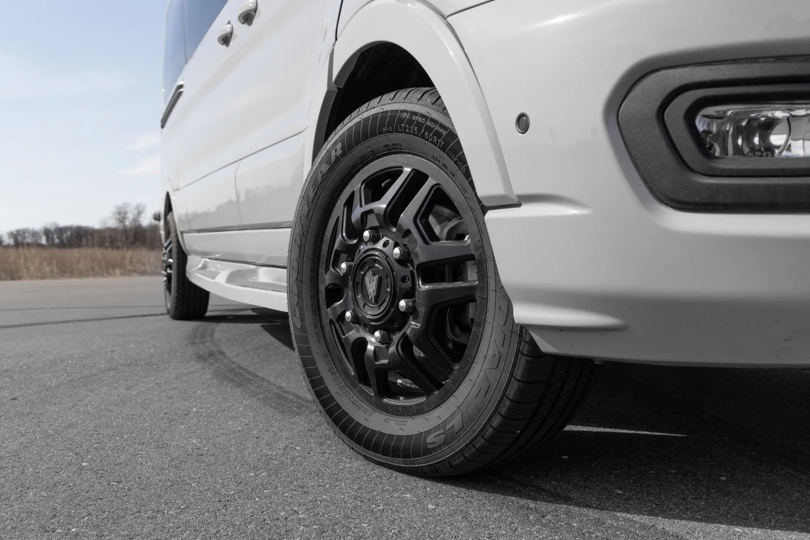 Wheel exterior close up Waldoch Boundary Water Edition Conversion Van 9 Passenger Family Van Best Travel Vehicle