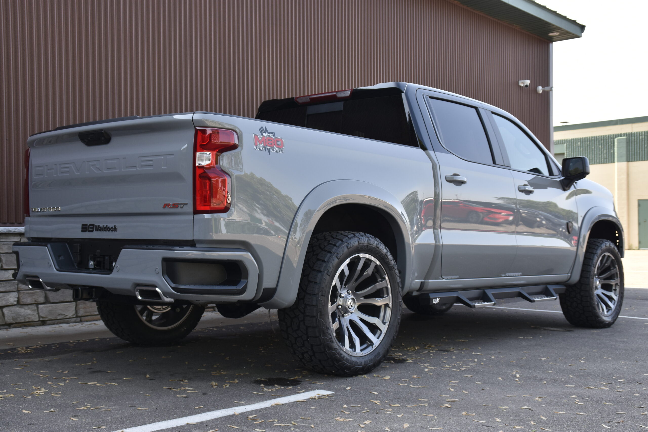 Rear of Waldoch M80 Package Level Off-Road Truck Custom Paint