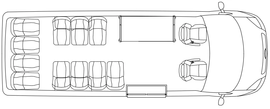 13 Passenger Ford Transit Bus Door